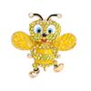 Lovely Rhinestones Bee Brooches Sparkling Vintage Enamel Brooch Pins Beautiful Metal Insects Brooches Lady Accessories