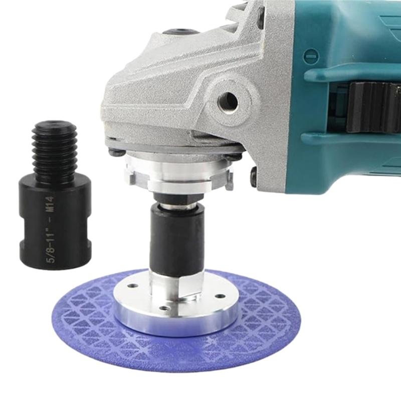 4Pieces Grinders Conversion Set Transform 5/8~11 Female Thread To M 10 M 14 Male for Various Power Tool Featuring Stable Alloy Steel Construction