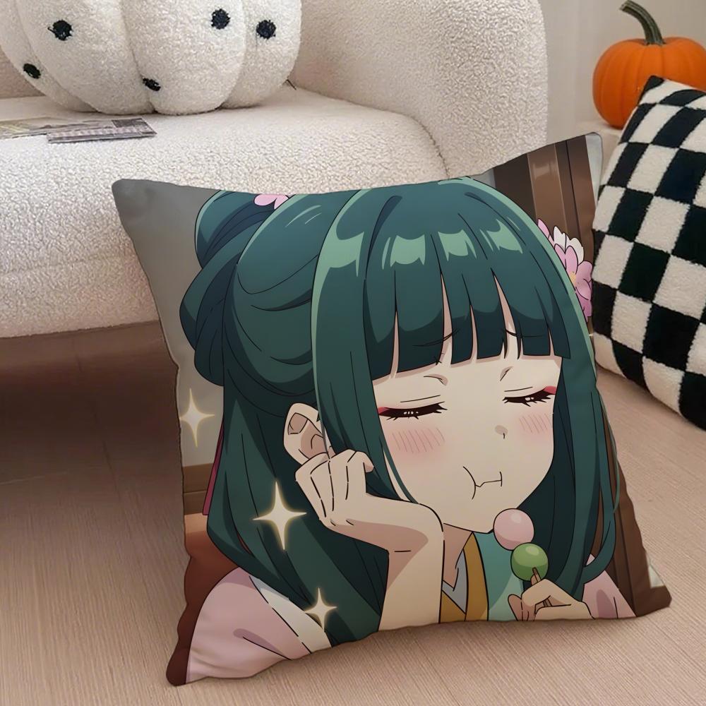 Classic Japanese Anime TThe Apothecary Diaries Cushion Cover Throw Pillow Cover Hidden Button Durable Polyester Chair Cushion