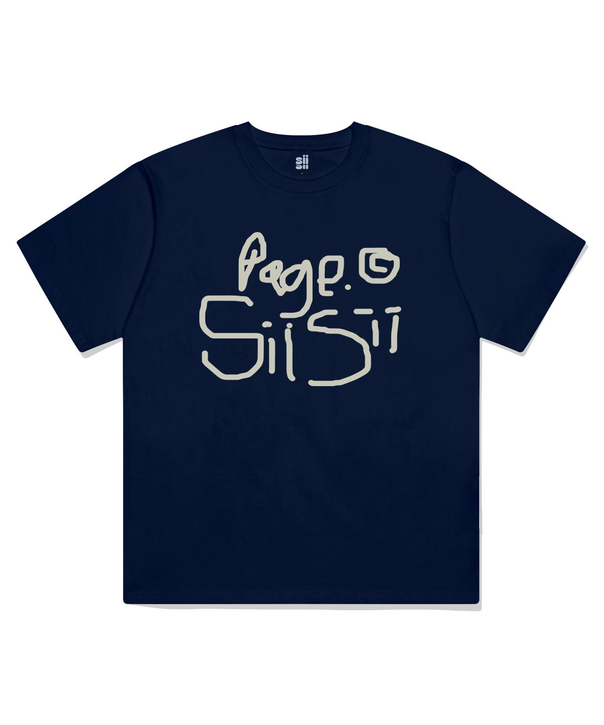 Page Cc Doodle Page Cc Printed Short Sleeve T-Shirt Navy L