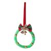 Christmas Decorations: Mini Green Circular Wall Hangers Door Hangers Bows Bells Plush Hanging Rings Small Flower Rings