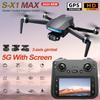 New S-X1 MAX GPS Drone Professional 4K Camera 3-axis Gimbal Aerial FPV Brushless with Large Screen Remote Control Folding Dron