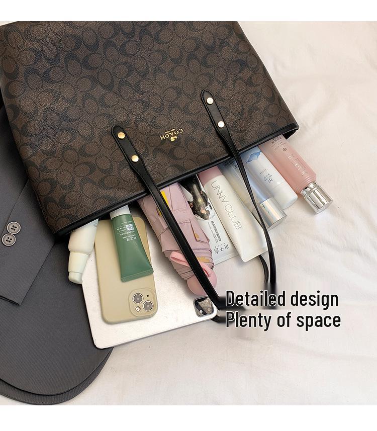 Women's Classic Floral Tote: Large Capacity, Fashionable Print, Versatile Shoulder or Underarm Bag