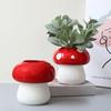 Kreative Pilz Vase Keramik Hydrokultur Vase Blume Anordnung Wohnkultur Desktop Ornamente Blumentopf