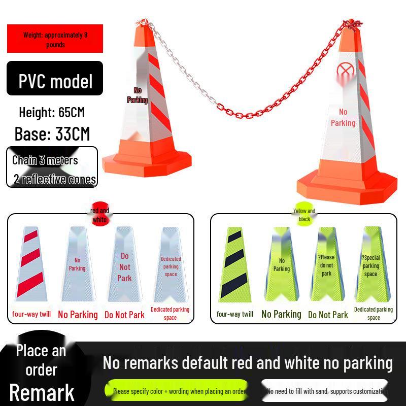 No Parking Zone Reflective Warning Cone