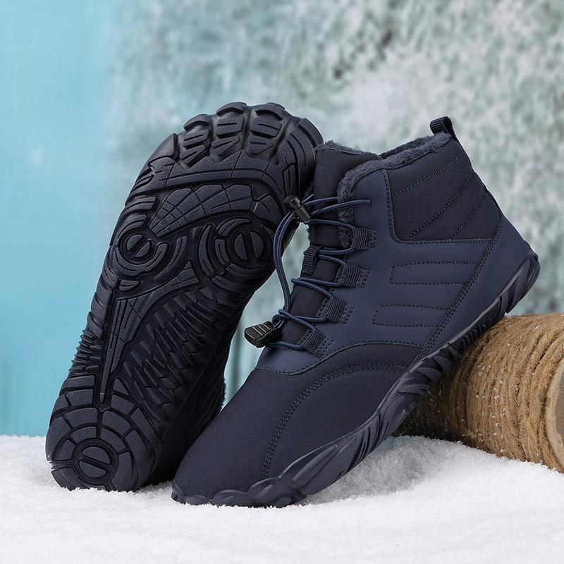 Snow Men's Boots Flat Booties For Men Platform Ankle Boots Warm Fur Men's Winter Shoes Fashion Footwear Men's Work Shoes