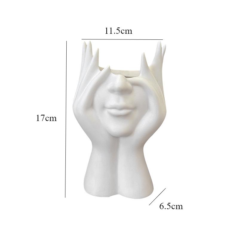 

Stylish Human Body Art Design Office Desktop Multifunctional Organizer - Pen Holder & Makeup Brush Holder for Home Decoration