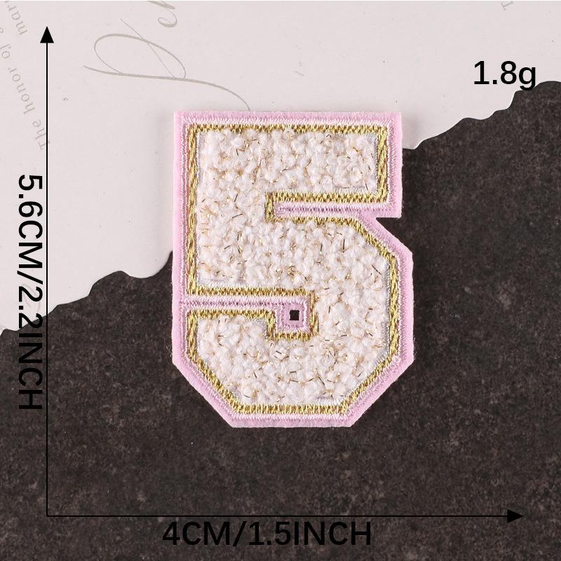 Computer Embroidery Gold Silk Towel Embroidery Cloth Label English Alphabet Hand Account Diy Patch Accessories Chenier Embroidery Cloth Sticker
