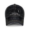 ZHENYUEQI Faded Patch Letter Washed Cap