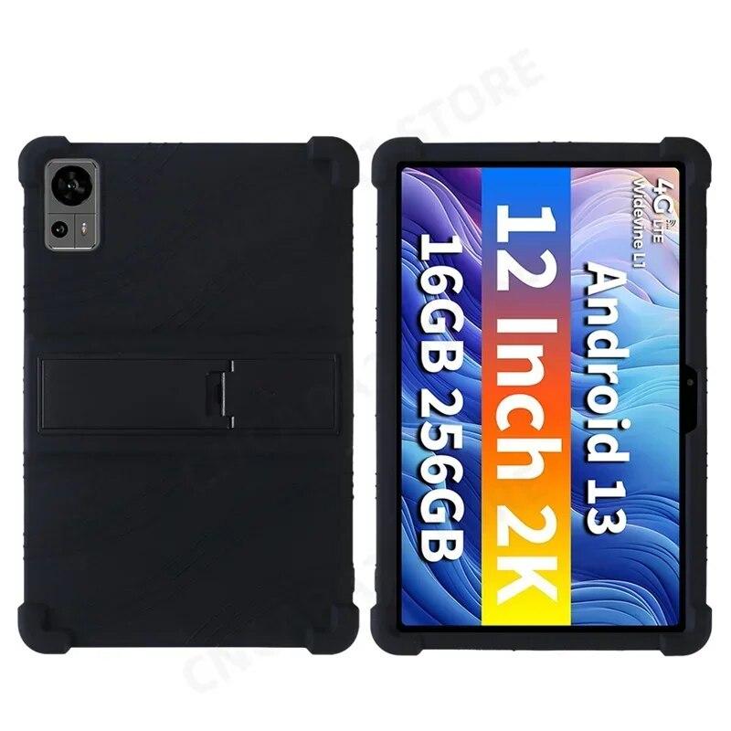 Abdeckung für Teclast T60 2023 Fall 12 "Tablet PC Kickstand Funda mit 4 Stoßfest Airbags Kinder Sicherheit Weiche Silikon