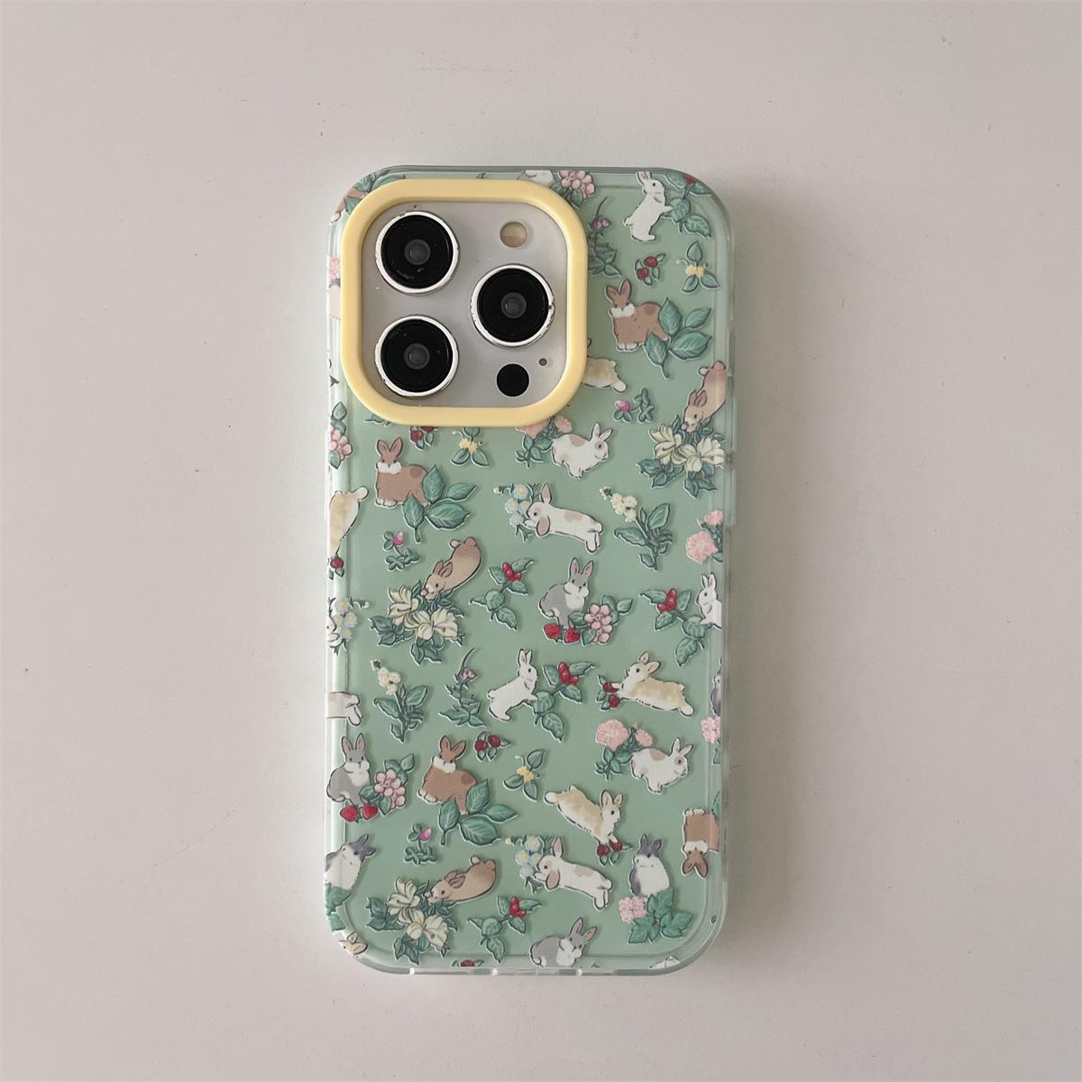 Cartoon sofa Rabbit ins imd shell for iphone 13 16 pro max 14 15 16promax imd animal phone case cute back cover For iPhone 14 Pro