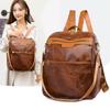 Backpack Bag Women's Bag New Simple and Fashionable European and American Retro Large-capacity Backpack Anti-theft Backpack Women