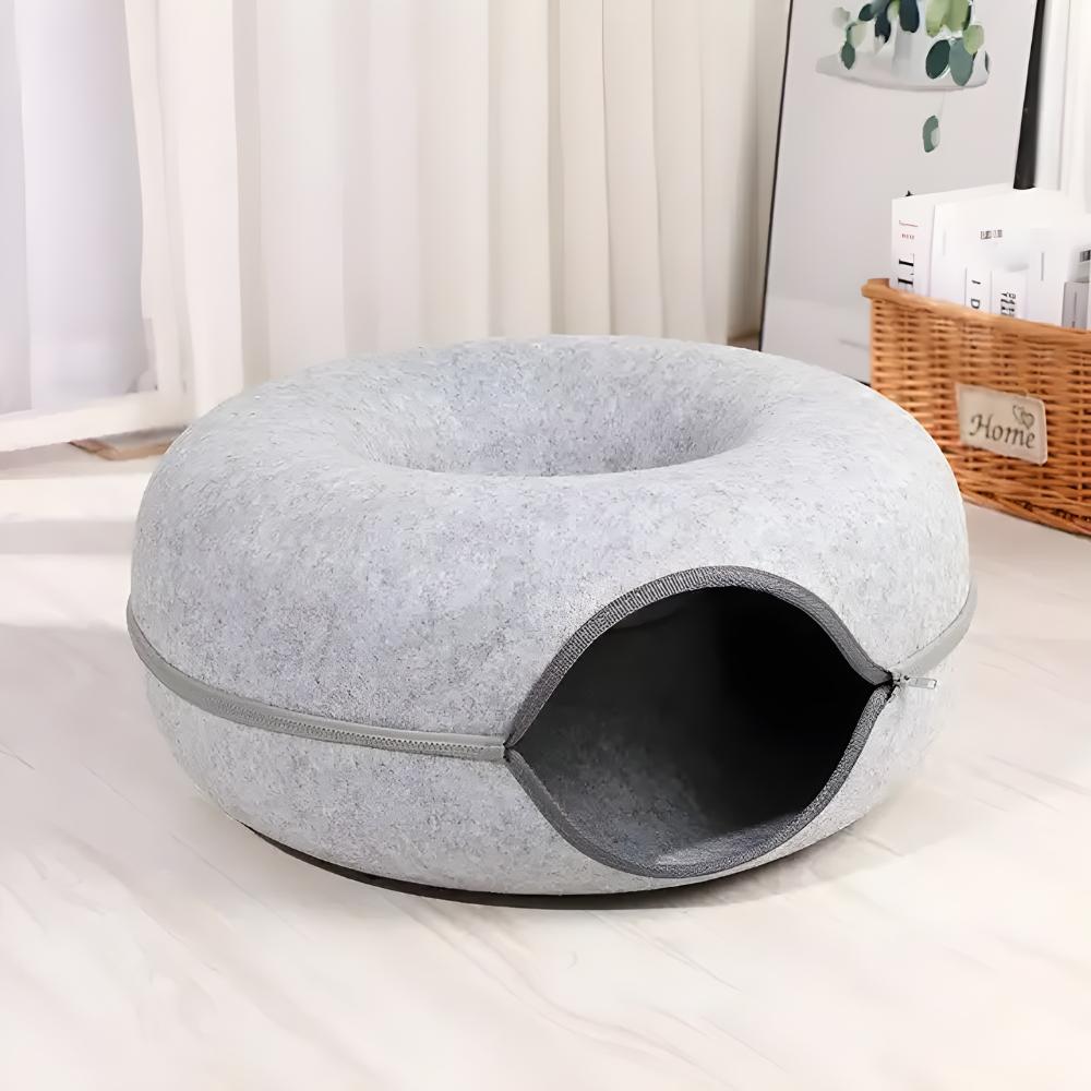 Bed Tunnel Donut House Bed Anti-stress Toy for Cats Round PetJet