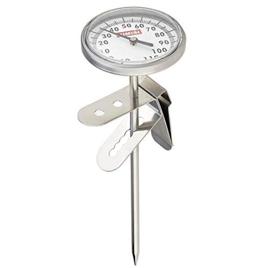 HMS FUN COFFEE Coffee Thermometer Drip Steam Drip Pot Milk Pitcher Espresso Milk Frothing Liquid Thermometer 13cm Stainless Steel