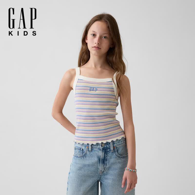 GAP Girls  Big Kids  2026 Summer Cotton Logo Embroidered Vest 150 (12-13Y)