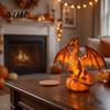 Atmospheric Night Garden Decor Dragon Solar Light, Fantasy Yard Stake, Waterproof Resin Decorations Statue Pathway Light for Lawn Patio Automatic