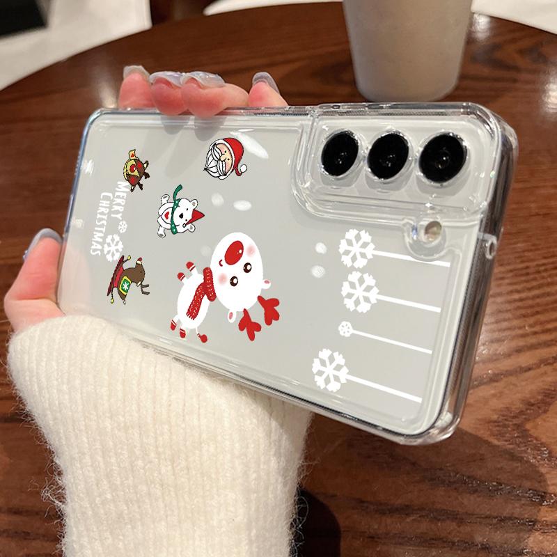 Christmas Tree Print Case For Samsung Galaxy S25 S24 S22 Ultra S23 S24 FE A17 A56 A16 A36 A26 A55 A15 A25 A54 5G Clear Soft TPU Phone Cover