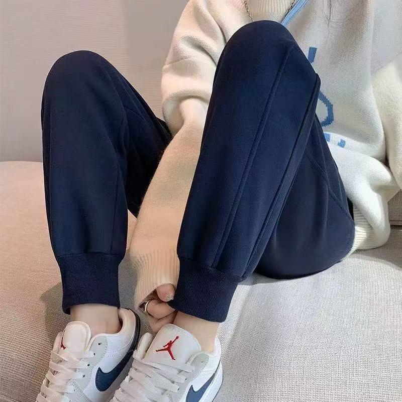 

Women s 2025 Cuffed Velvet Warm Sweatpants - Autumn/Winter Loose Casual Fit Hua Cotton Long Pants L