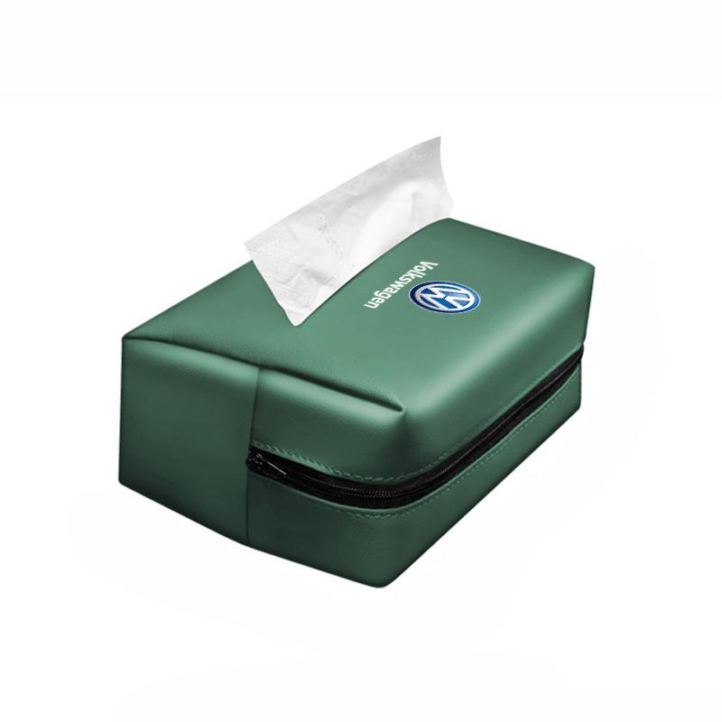 Car Tissue Box Seat Hanging Paper Towel Storage Bag For VW R Line GTI Atlas Jetta Touareg Variant Golf Polo Taos Nivus Passat Ti BDH1