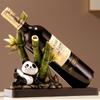 New Cartoon Panda Bamboo Wine Rack Ornament Living Room Entrance Wine Cabinet TV Cabinet Decoration Housewarming Birthday Gift