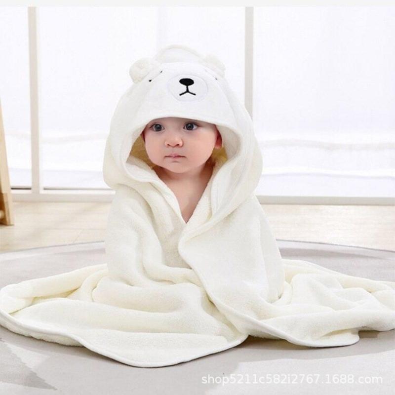 Baby Hooded Shower Towel Bath Towel Strong Absorbent Quick Drying Soft Bathrobe Blanket Poncho Breathable Infant Cape