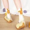 Elastic Cartoon Cat Socks Breathable Novelty Kitty Socks Fun Design 3D Cat Eggs Socks  All Seasons