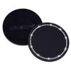 Wisdompro Car Non-Slip Coaster Bling Car Drink Holder Cup Mat Vinyl Anti-Slip Vibration Proof Round 70mm Diameter 4pcs Black