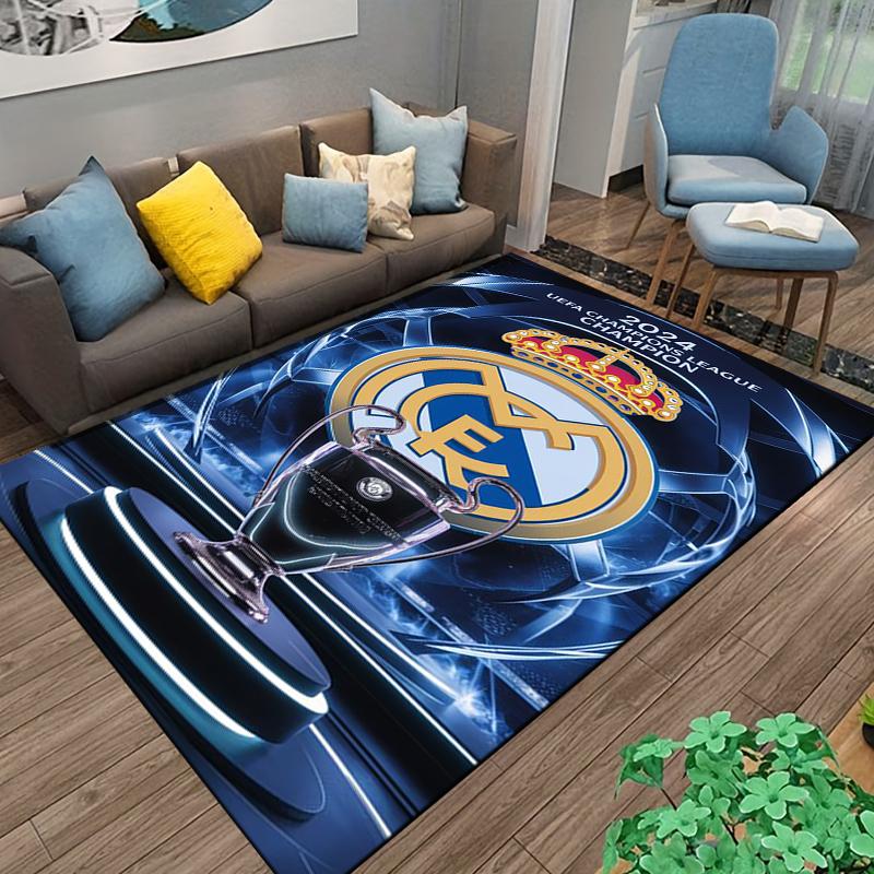 """2024 UEFA Champions League Trofee Tapijt met Sportlogo Ontwerp"" Geschikt voor gebruik als antislip voor woonkamer slaapkamer banken"""
