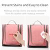 Waterproof Women's Makeup Bag with Hook Foldable Hanging Travel Toiletry Bag Dustproof Portable Cosmetics Storage Pouch