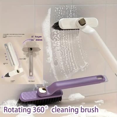 1PC Multipurpose Bathroom Tile Floor Gap Cleaning Brush Rotating Crevice Brushes with Dead End Strong Bristles Cleaning Supplies