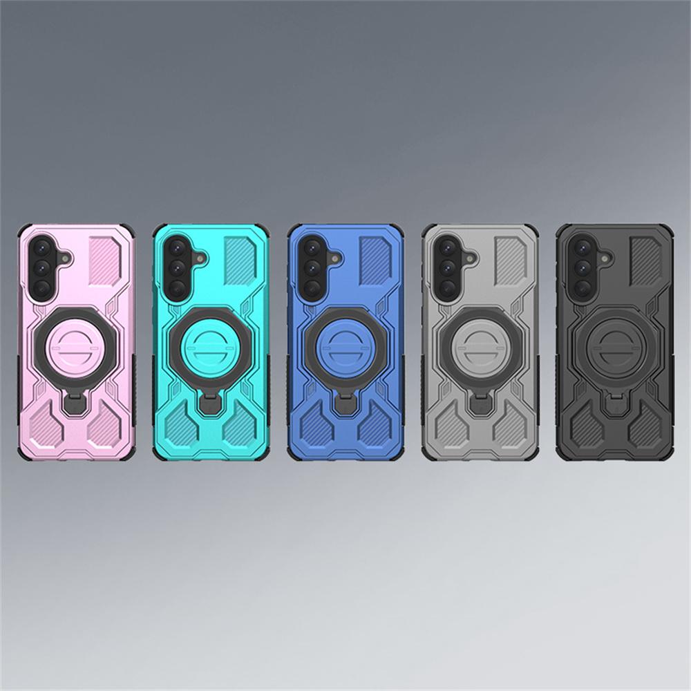 For Samsung Galaxy A57 5G Magnetic Case Rotating Metal Kickstand Shockproof PC + TPU Phone Back Cover