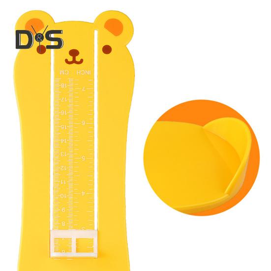 Kreslený medvěd Měřicí zařízení na nohy Kojenci Děti Dospělí Měřidlo délky chodidla Pravítko pro určení velikosti bot Domácí měřič chodidel Tabulka pro přesné měření