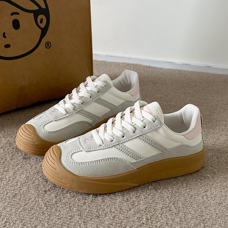 Sports Shoes Thick Sole Casual Shoes Women  New Cowhide All Soft Sole Inside Increase Training Shoes Women's Shoes