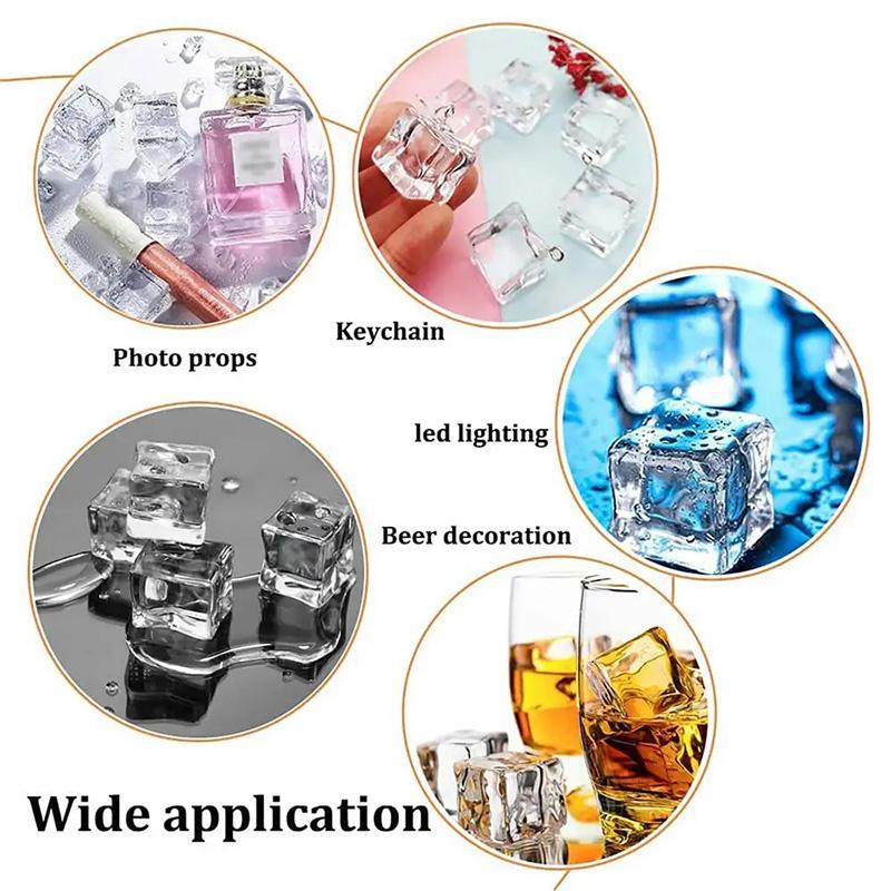 Acrylic Photography Props Reusable Fake Ice Cube Artificial Ice Bar Props Ice Cube Maker Diy Ice Ball Molds Home Wedding Party Decor