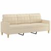 Vidaxl 3-Seater Sofa With Cushions, Cream, 180 Cm, Fabric