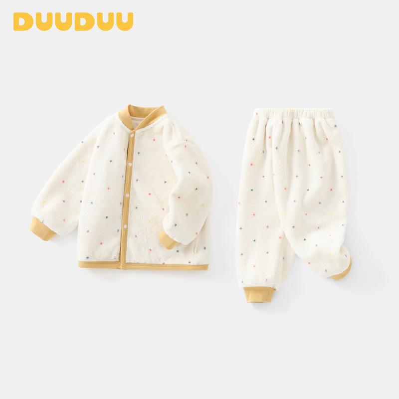 

DUUDUU 2025 Two-Piece Baby Pajamas: Warm Autumn/Winter Set for Toddlers. 120 cm