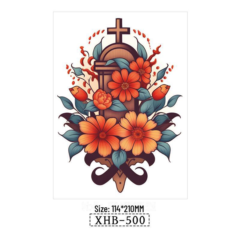 Vattentäta Svarta Djur Halvarm Tatuering Klistermärken