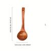 1pc Wooden Soup Spoon Non-stick Cooking Utensil Food Contact Safe Kitchen Utensil for Cooking and Serving,  Ideal for Home and RV Use