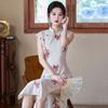 National style new Chinese daily Suzhou sleeveless long cheongsam improved young 1011 new women's high sense summer