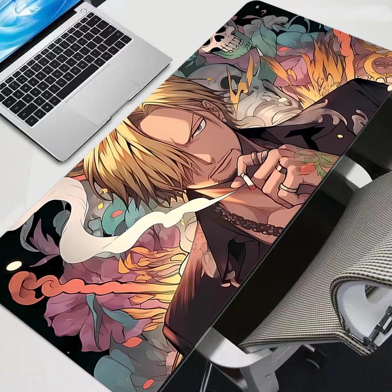 Neue Mauspads Großes Anime One Piece Sanji Gaming Zubehör Mauspads Gamer PC Komplett Computer Tastatur Schreibtischmatte Varmilo Tisch