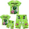 Minecraft Digital Print Kids Cartoon Pajama Set With Soft Fabric For Boys And Girls
