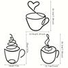 3Pcs Creative Coffee Shop Wall Hanging Minimalist Coffee Bar Sign Decorations Home Iron Crafts Interior Wall Decoration
