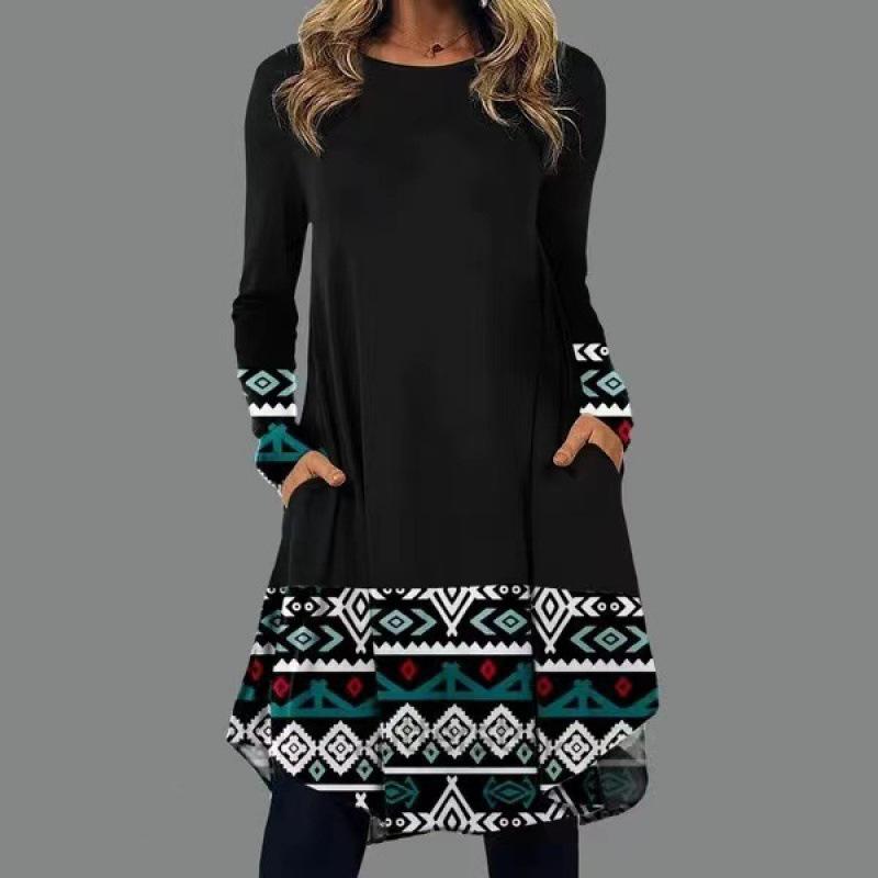 Ethnic Style Fashionable Casual Spring and Autumn Dress