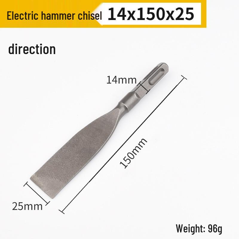 Electric Hammer Impact Drill Set: Square & Round Shank, Pointed & Flat Chisel, Pick Head, Shovel, U-Shaped Chisel, Slotting Drill for Concrete