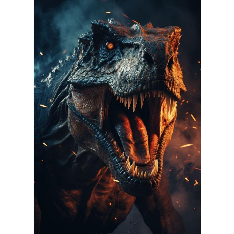 Lion Giraffe Elephant Monkey in Flower Jungle Horse Wolf Art Posters Wild Animal Canvas Painting Print Wall Picture Home Decor