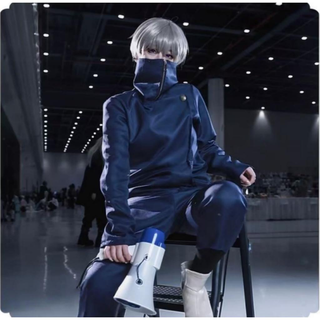 Gojo Satoru Cosplay Kostüm Highschool-Uniform Anzug Halloween Kostüm Herren Erwachsene Gojo Satoru Komplettset