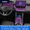 For TOYOTA COROLLA CROSS   Car Interior Center Console Transparent TPU Protective Film Anti-scratch Repair Accessories