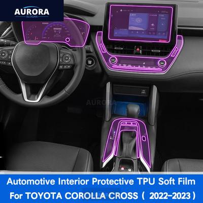 For TOYOTA COROLLA CROSS   Car Interior Center Console Transparent TPU Protective Film Anti-scratch Repair Accessories