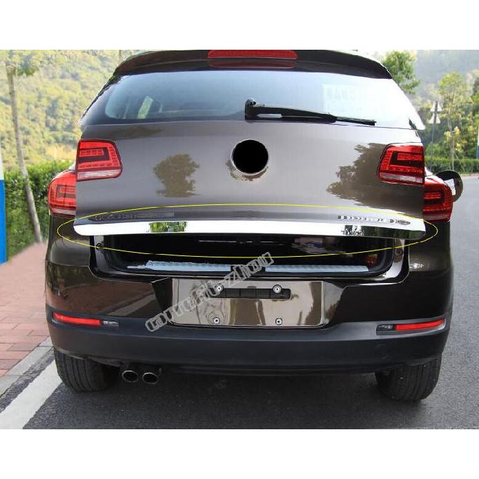 Stainless Rear Tail Door Trunk Lid Strip Trim For Volkswagen Tiguan 2010-2016