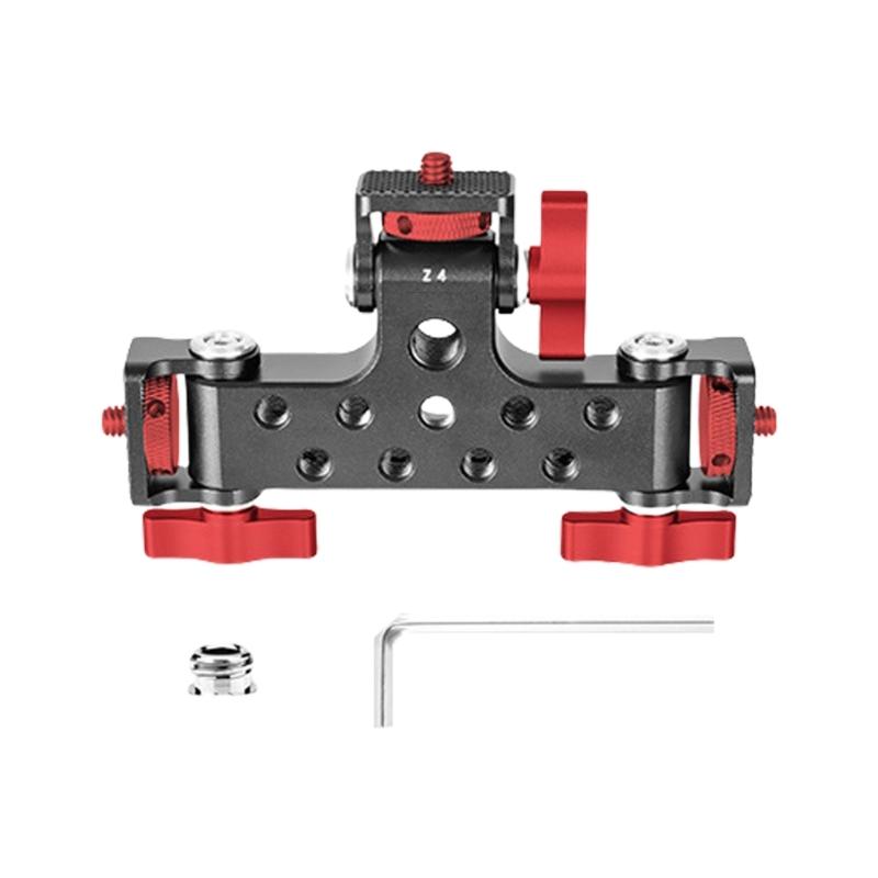Aluminum Alloy Tripod Base with 180° Rotating PTZ Multi Angle Photography Stand for Single or Multi Camera Use красный